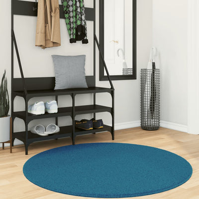 VidaXL alfombra oviedo pelo corto ø 120 cm turquesa