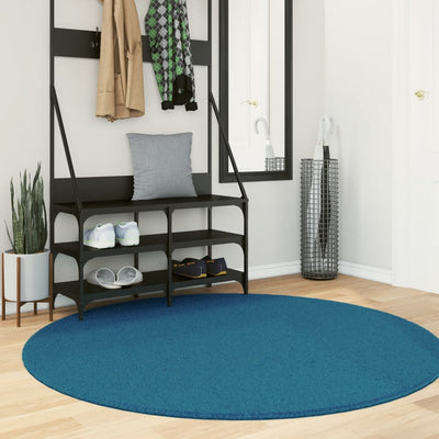 VidaXL alfombra oviedo pelo corto ø 160 cm turquesa