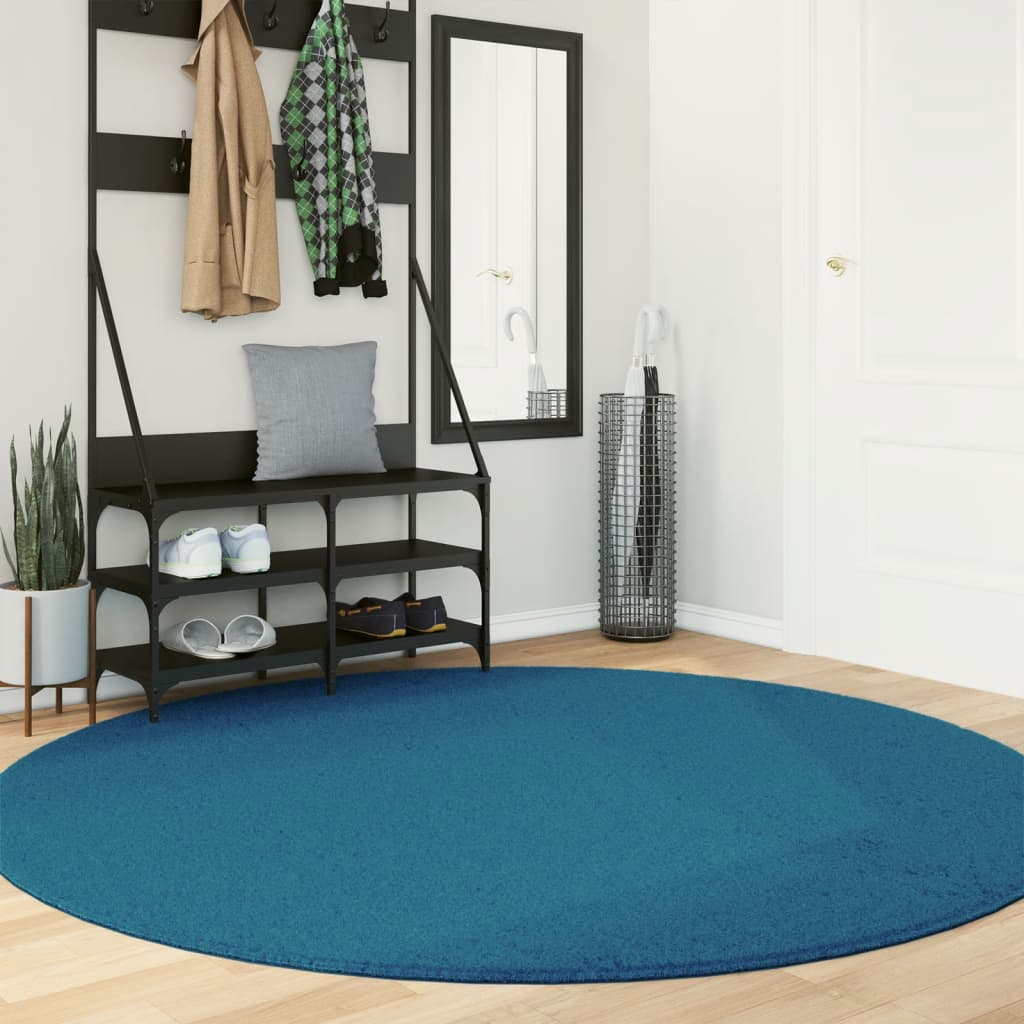 Tappeto VidaXL oviedo a pelo corto ø 200 cm turchese