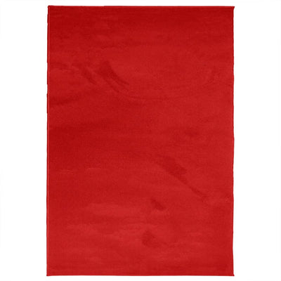 Vidaxl alfombra oviedo bajo -pile 160x230 cm rojo