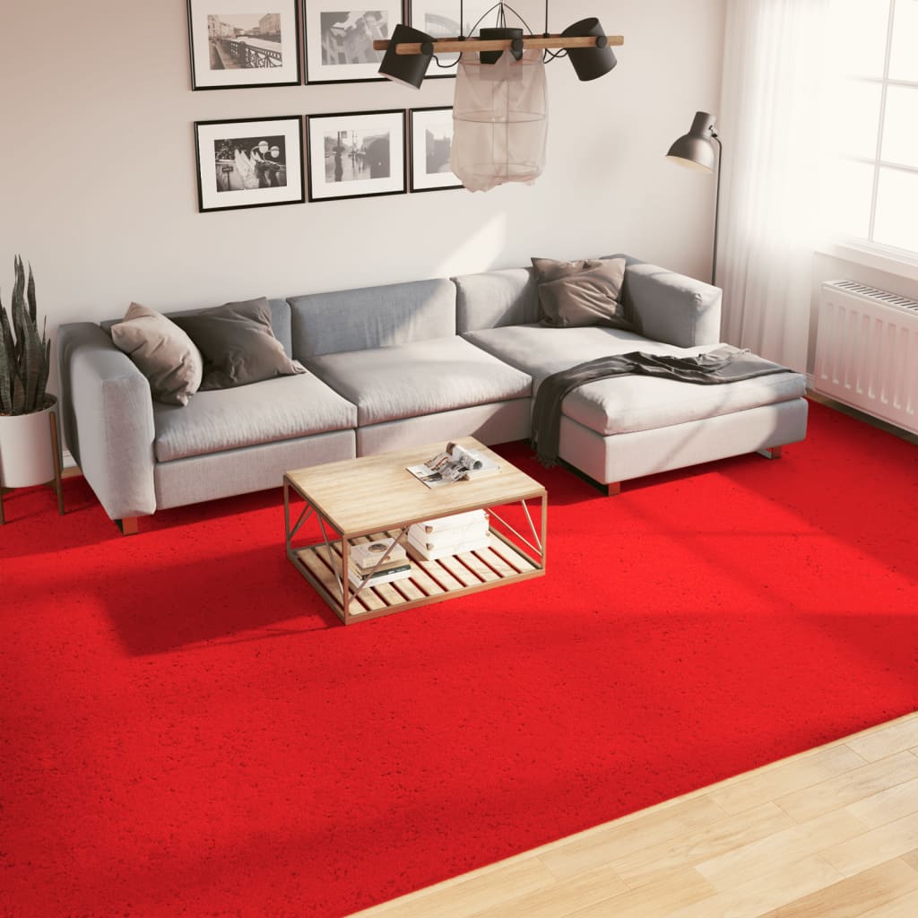 Vidaxl vloerkleed oviedo laagpolig 300x400 cm rood