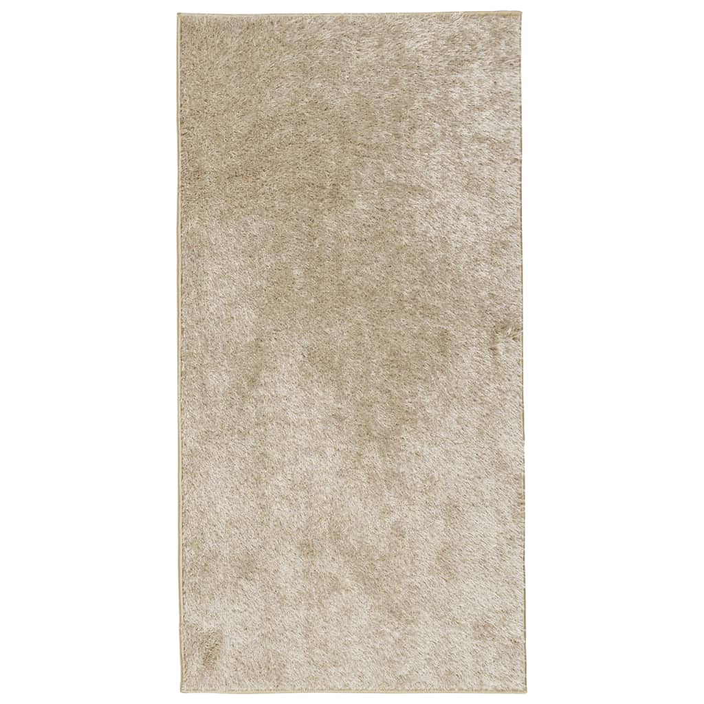 Vidaxl Rug Istan Pila alto brillante 80x150 cm beige