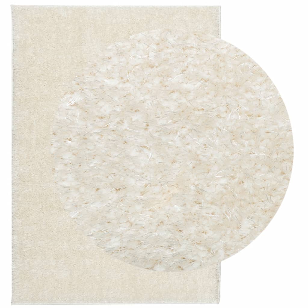 Vidaxl RUG ISTAN PILA alta GLOSSY 120x170 CM CRAM -COLADOR