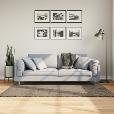 Vidaxl Rug Istan Pila alta GLOSSY 120X170 CM GRIS