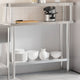 Tavolo da lavoro da cucina Vidaxx con ripiano superiore 110x30x120 cm in acciaio inossidabile