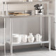 Tavolo da lavoro da cucina Vidaxx con ripiano superiore 110x55x120 cm in acciaio inossidabile