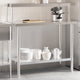 Tavolo da lavoro da cucina Vidaxx con ripiano superiore 110x55x120 cm in acciaio inossidabile