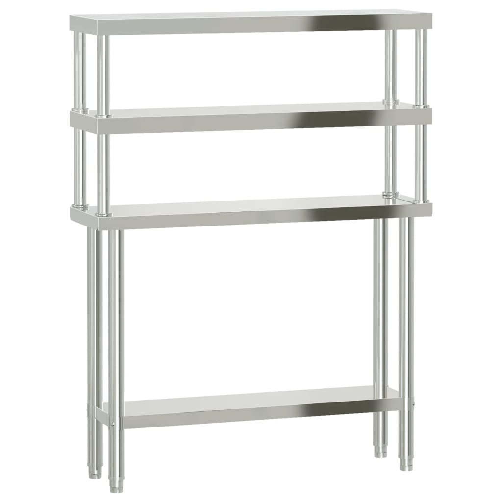 Tavolo da lavoro da cucina Vidaxx con ripiano superiore 110x30x150 cm in acciaio inossidabile