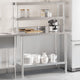 Tavolo da lavoro da cucina Vidaxx con ripiano superiore 110x55x150 cm in acciaio inossidabile