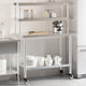 Tavolo da lavoro da cucina Vidaxx con ripiano superiore 110x55x150 cm in acciaio inossidabile