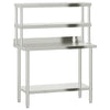 Vidaxl keukenwerktafel met bovenschap 110x55x150 cm roestvrij staal