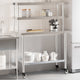 Tavolo da lavoro da cucina Vidaxx con ripiano superiore 110x55x150 cm in acciaio inossidabile