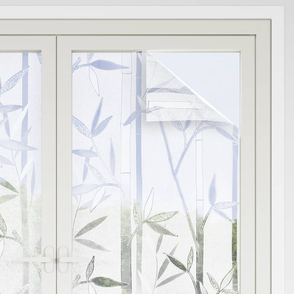 Vidaxx láminas para ventanas 4 piezas PVC con patrón de bambú mate