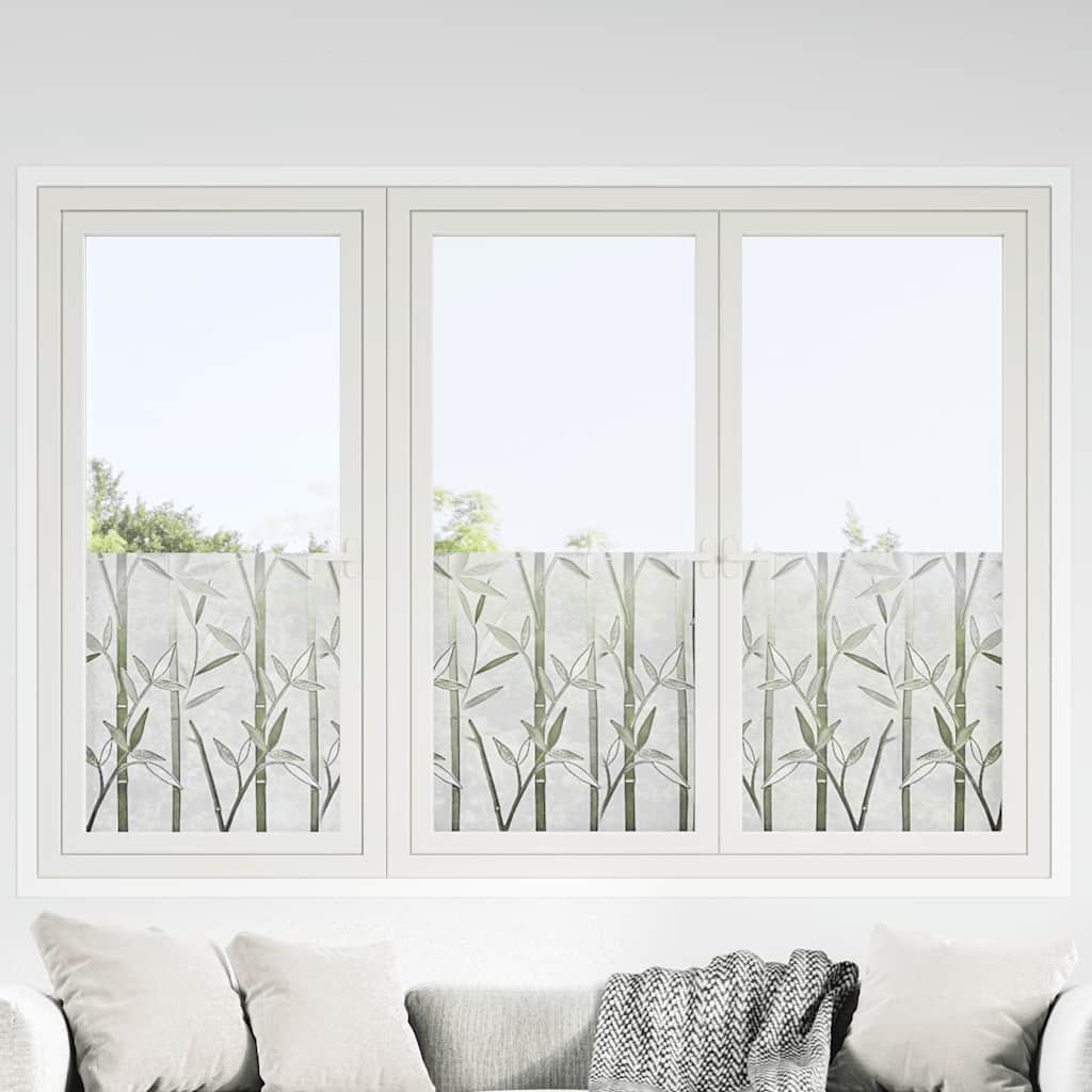 Vidaxx láminas para ventanas 4 piezas PVC con patrón de bambú mate