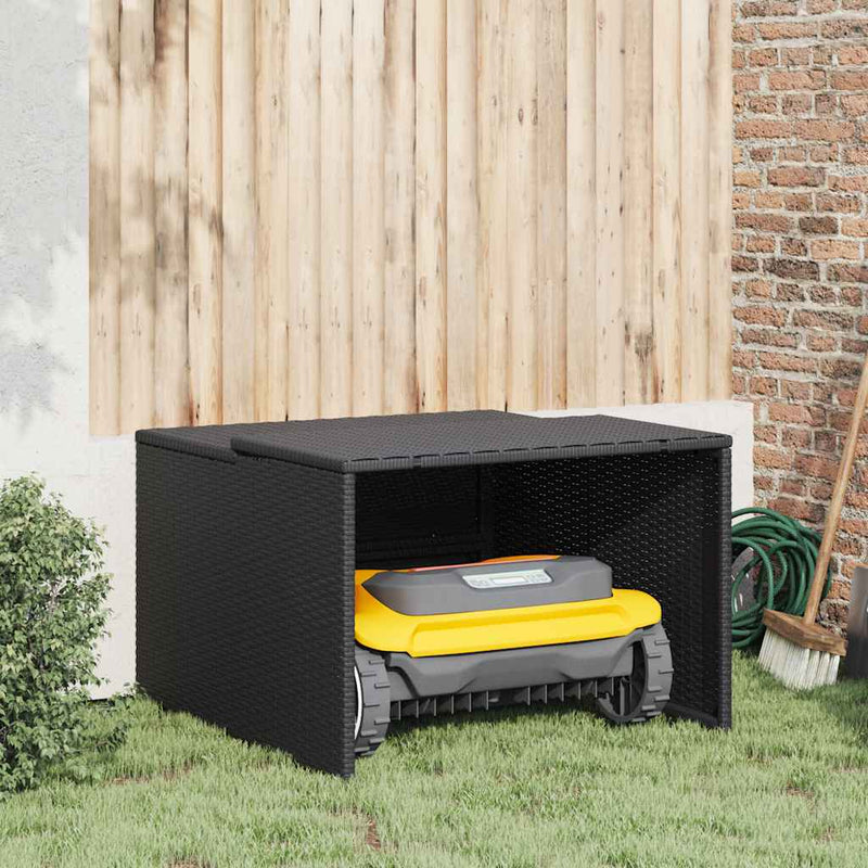 Garage Vidaxx per robot rasaerba 86x90x52 57 cm polyrattan nero
