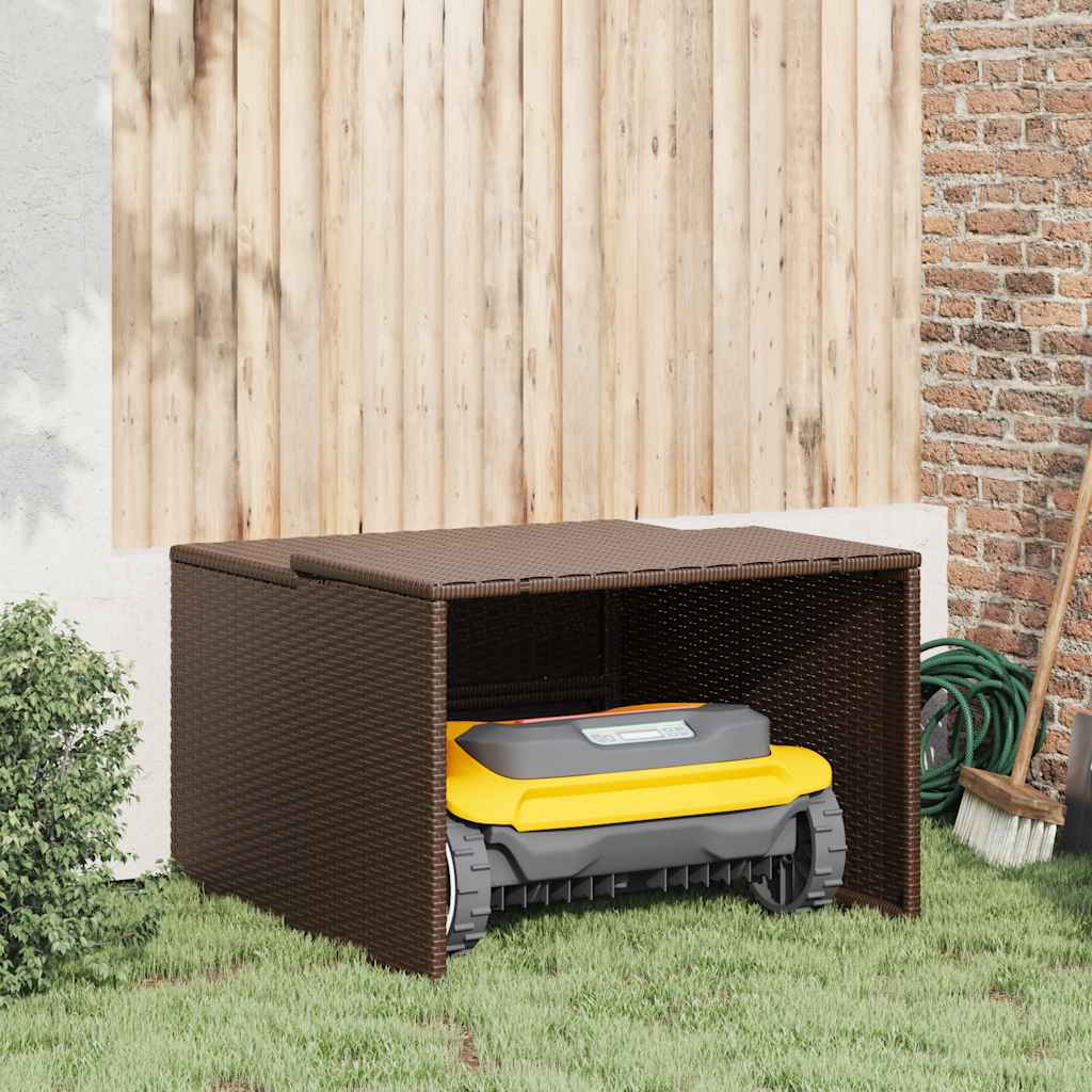 Garage Vidaxx per robot rasaerba 86x90x52 57 cm polyrattan marrone
