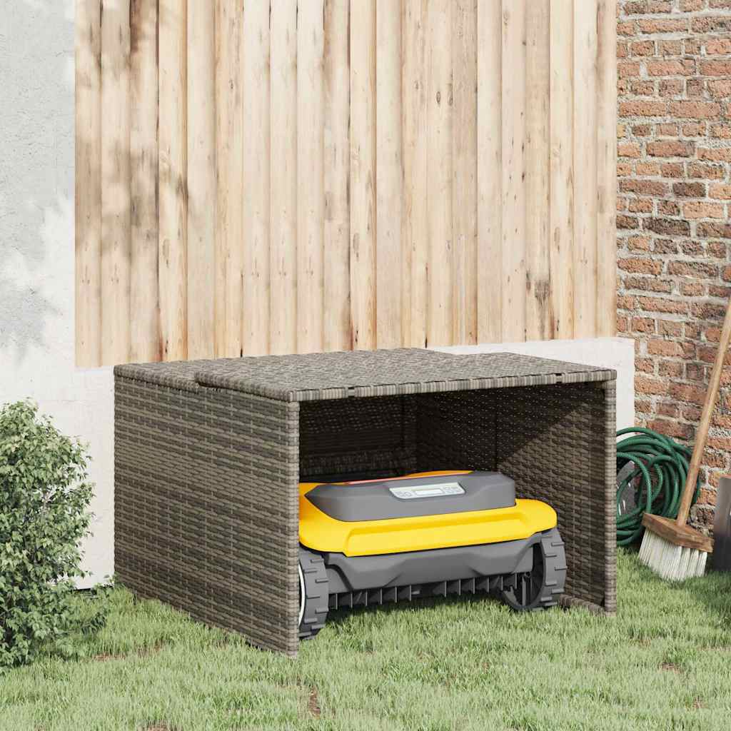 Garage Vidaxx per robot rasaerba 86x90x52 57 cm polyrattan grigio