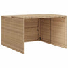 Vidaxl garage voor robotmaaier 86x90x52 57 cm poly rattan beige
