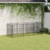 Vidaxl hondenkennel 8 panelen gepoedercoat staal zwart