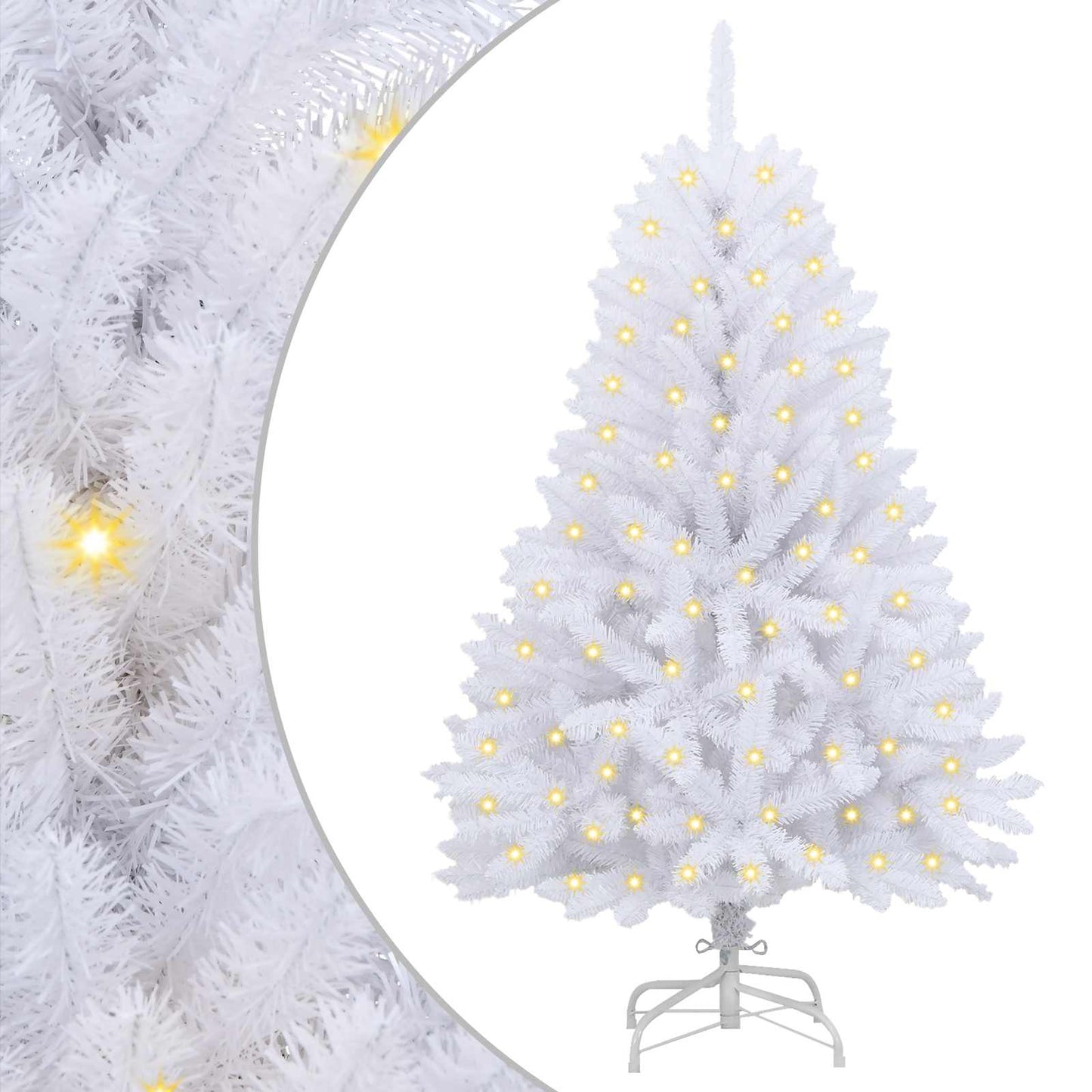Vidaxx árbol de Navidad artificial con 150 LED blanco 120 cm PVC y metal