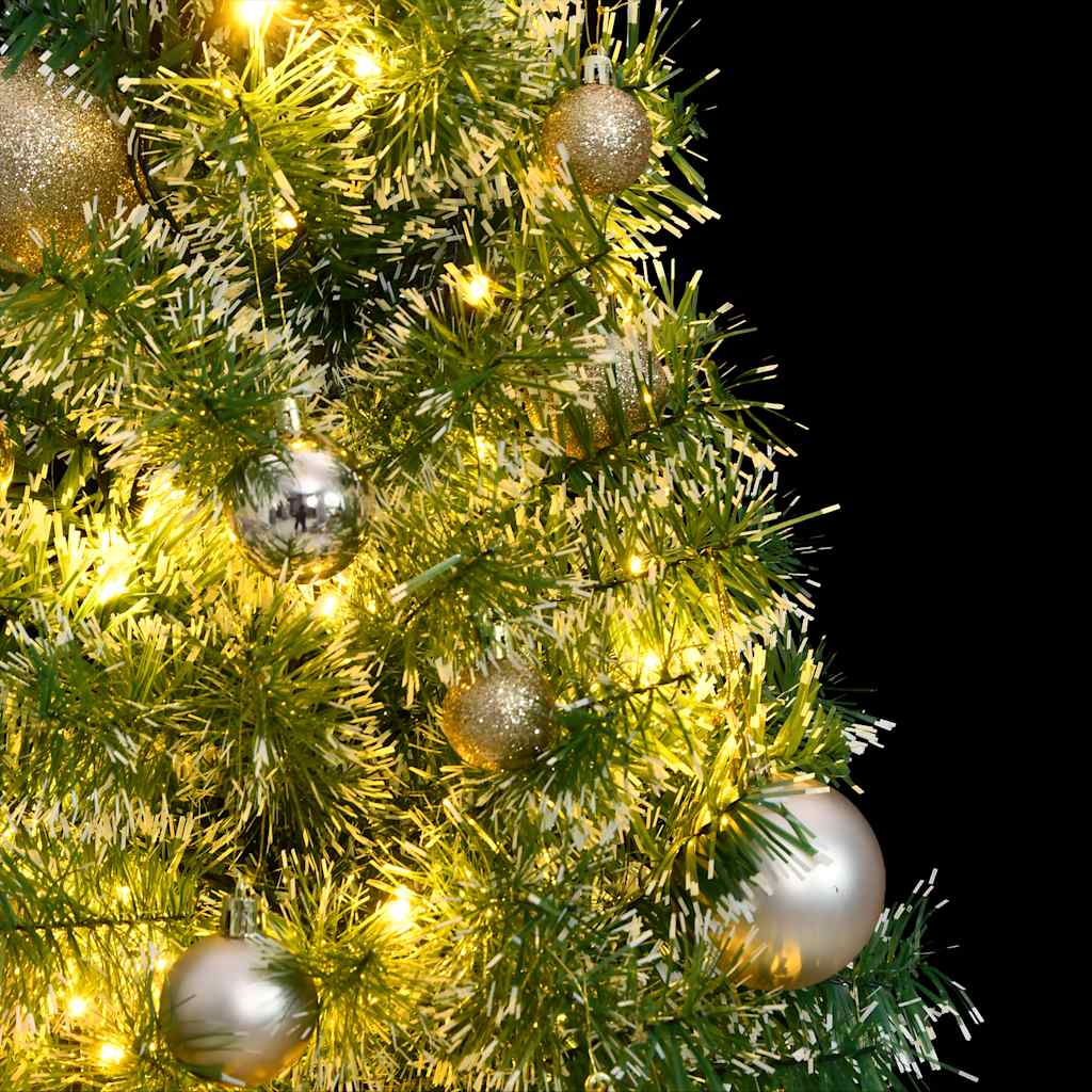 VidaXL árbol de Navidad artificial 150 LED, bolas y nieve 150 cm