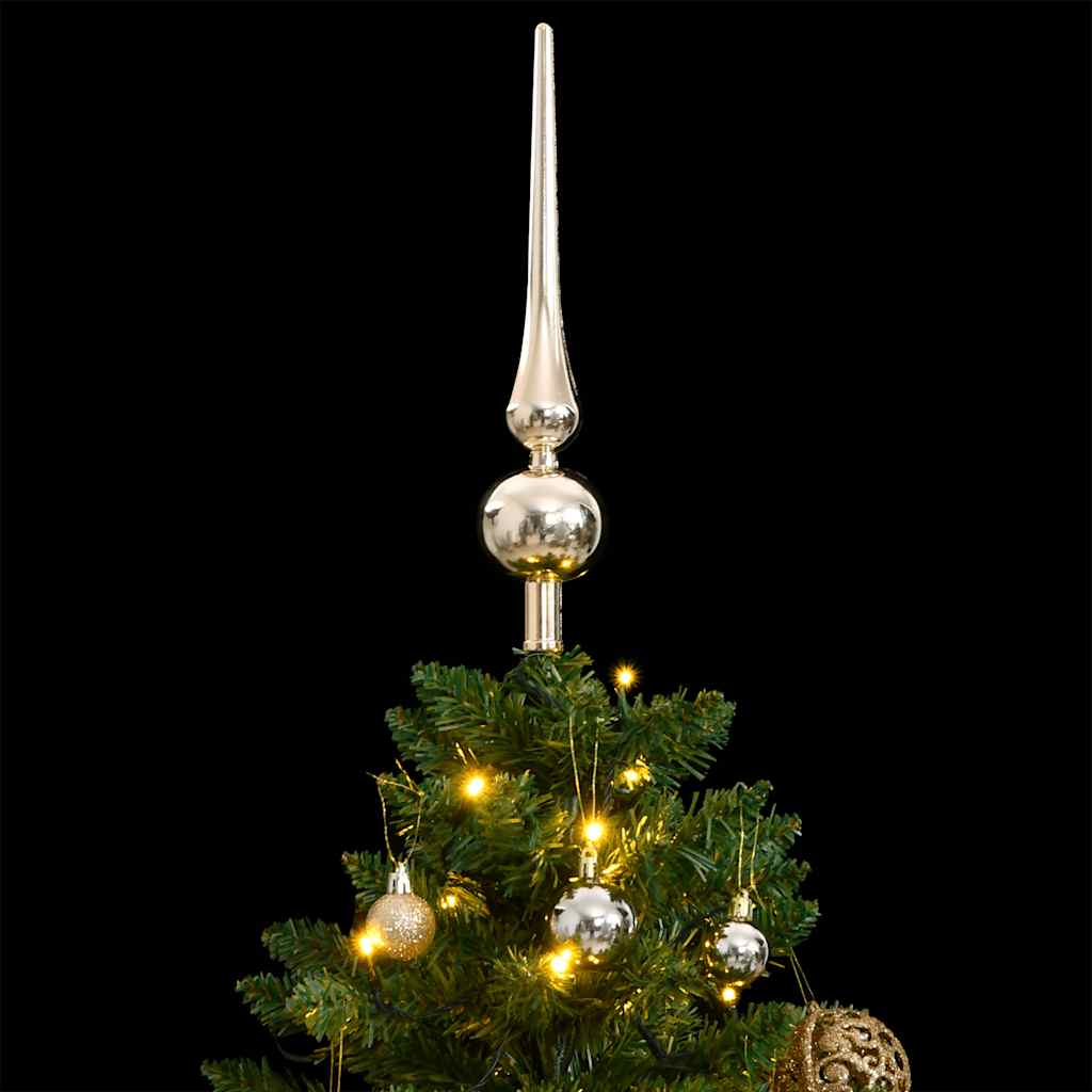 Vidaxx albero di Natale artificiale con cerniere 150 LED e palline di Natale 150 cm