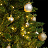 Vidaxx albero di Natale artificiale con cerniere 150 LED e palline di Natale 150 cm