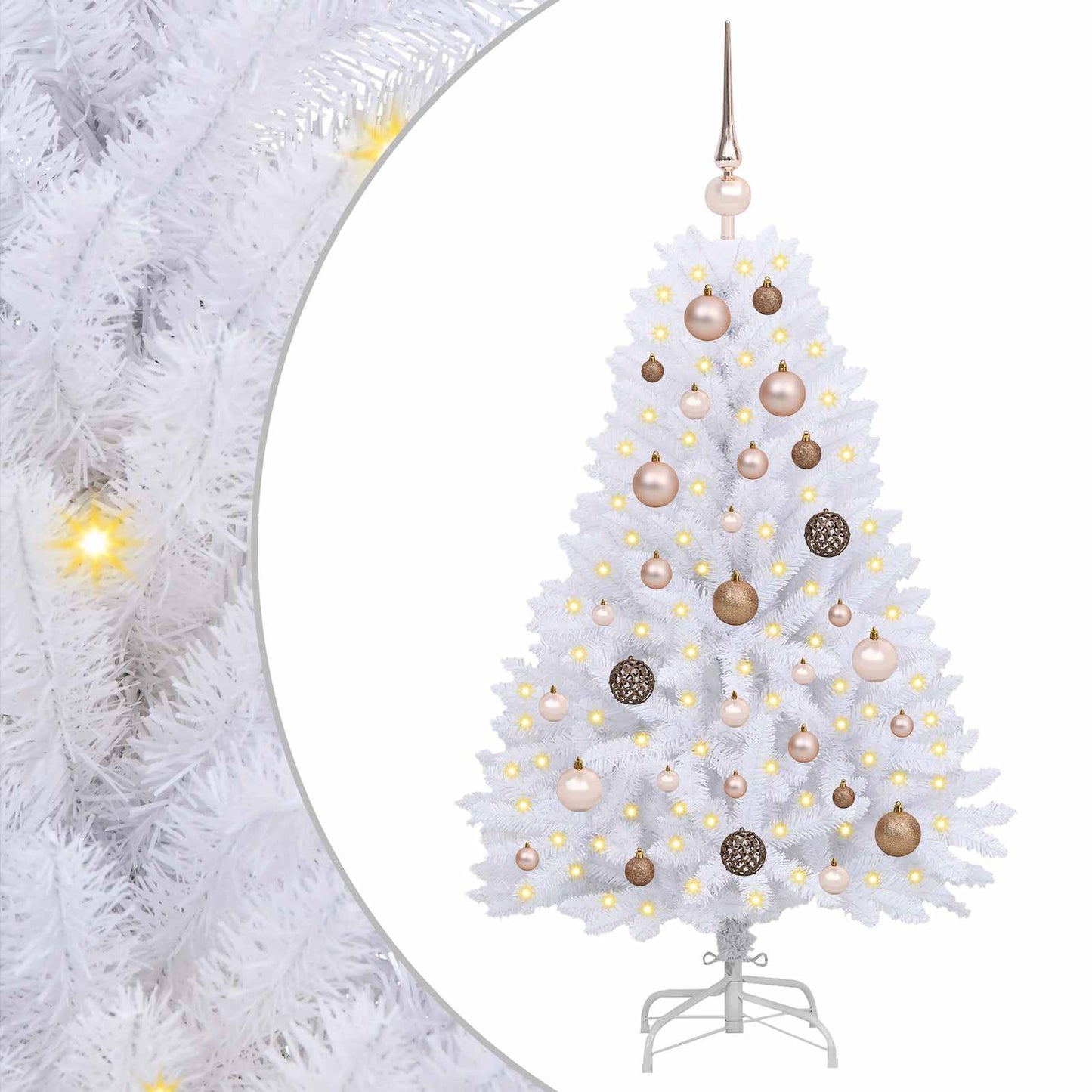 Albero di Natale artificiale Vidaxx bianco 68 x 68 x 120 cm PVC e metallo