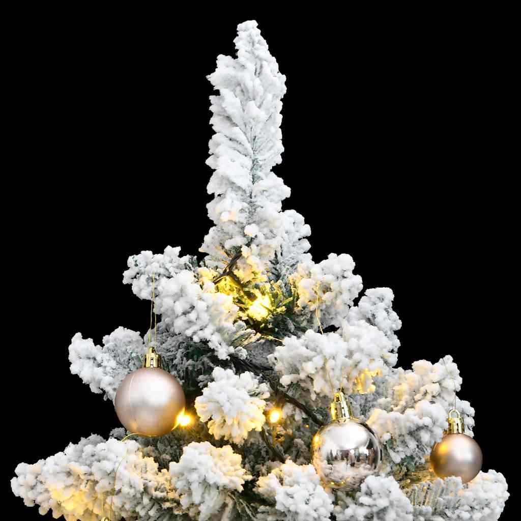 Vidaxx albero di Natale artificiale con cerniere 150 LED e palline di Natale 150 cm