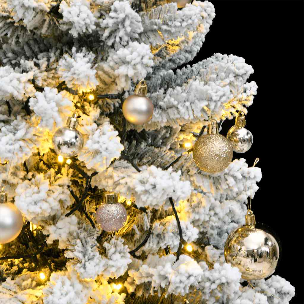 Vidaxx albero di Natale artificiale con cerniere 150 LED e palline di Natale 150 cm
