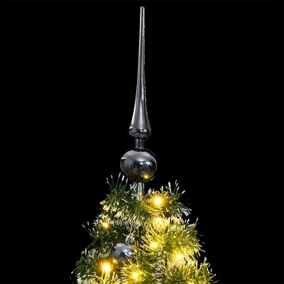 VidaXL albero di Natale artificiale 150 LED, palline e neve 150 cm