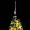 Vidaxl kunstkerstboom met scharnieren 150 led en kerstballen 120 cm