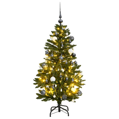 VidaXL albero di Natale artificiale con cerniere 150 LED e palline di Natale 150 cm