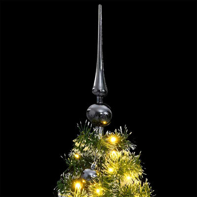 VidaXL albero di Natale artificiale con cerniere 150 LED e palline di Natale 150 cm