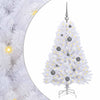 Vidaxl kunstkerstboom wit 68 x 68 x 120 cm pvc en metaal
