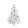 Vidaxl kunstkerstboom wit 68 x 68 x 120 cm pvc en metaal