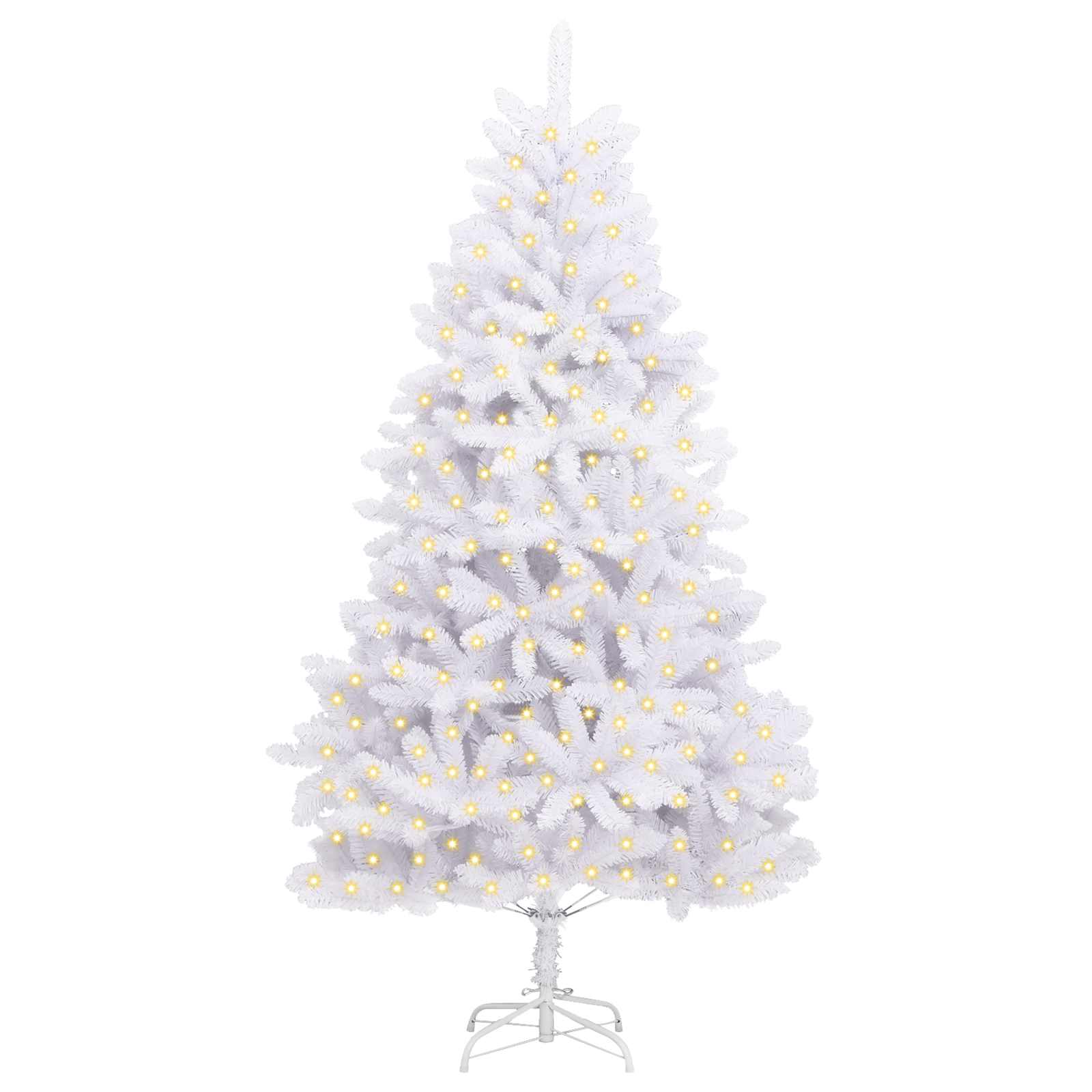Vidaxl kunstkerstboom met 300 led wit 240 cm pvc en metaal