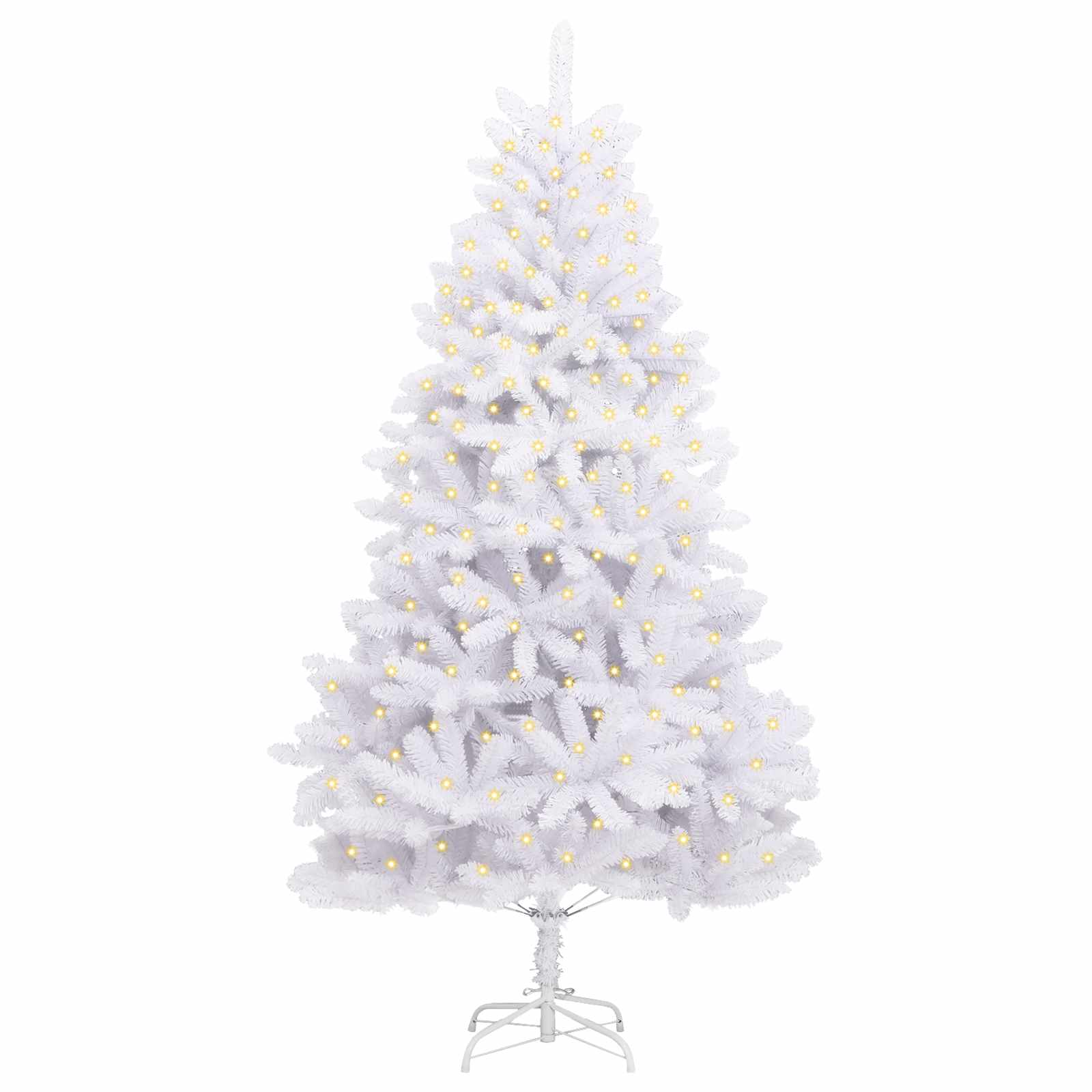 Vidaxl kunstkerstboom met 300 led wit 300 cm pvc en metaal