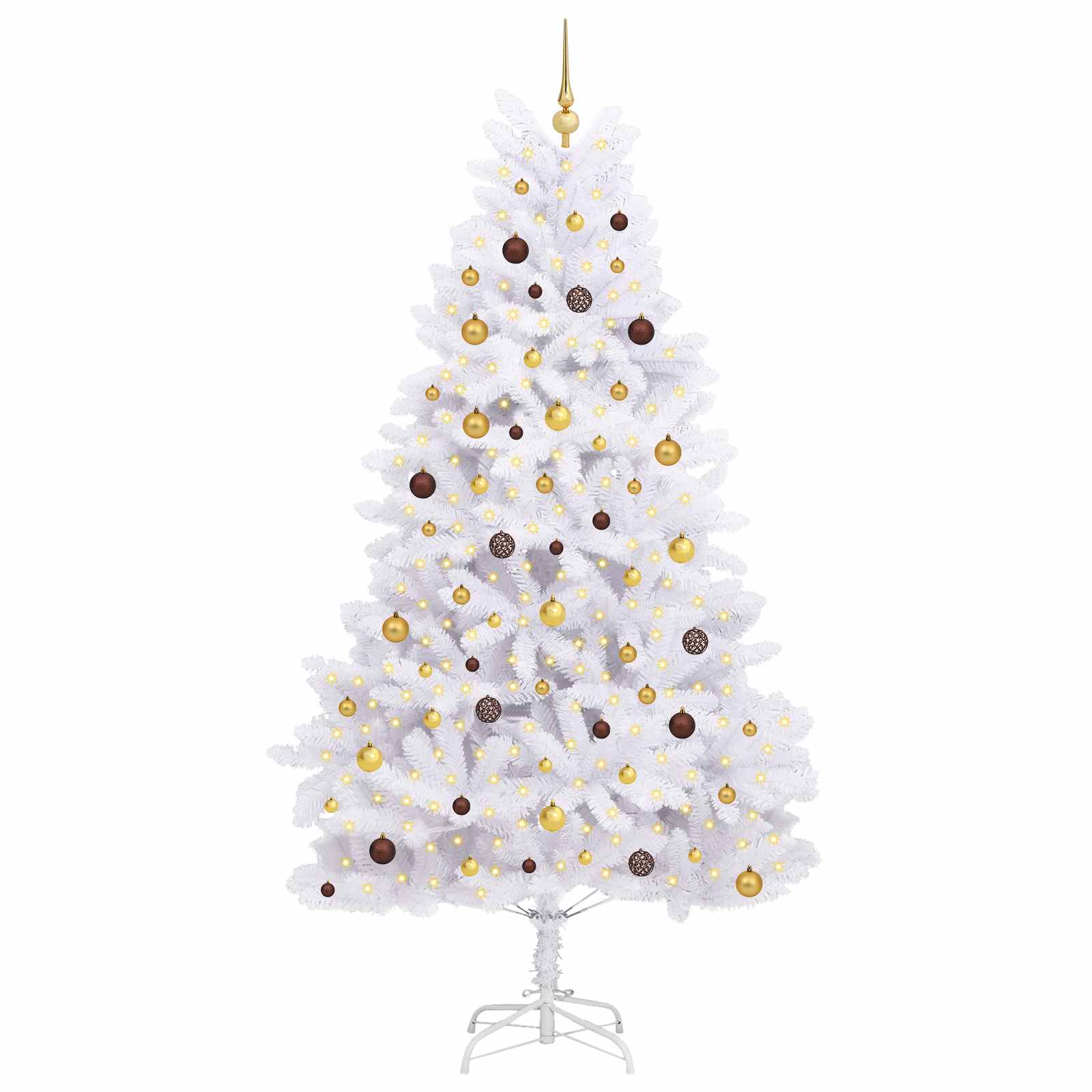 Vidaxx árbol de Navidad artificial blanco 120 x 120 x 240 cm PVC y metal
