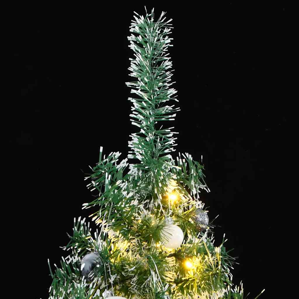 Albero di Natale artificiale VidaXL con 300 LED, palline e neve 210 cm