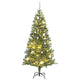 VidaXL artificial Christmas tree with 300 LEDs, baubles and snow 240 cm