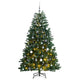 VidaXL artificial Christmas tree with hinges 300 LEDs and Christmas balls 210 cm