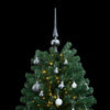 VidaXL Árbol de Navidad artificial con bisagras 300 LEDs y bolas navideñas 210 cm