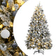 VidaXL artificial Christmas tree with hinges 300 LEDs and Christmas balls 180 cm