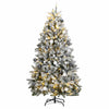 VidaXL Árbol de Navidad artificial con bisagras 300 LEDs y bolas navideñas 210 cm