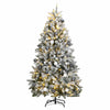 VidaXL Árbol de Navidad artificial con bisagras 300 LED y bolas navideñas 240 cm