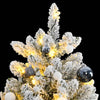 VidaXL Árbol de Navidad artificial con bisagras 300 LED y bolas navideñas 240 cm