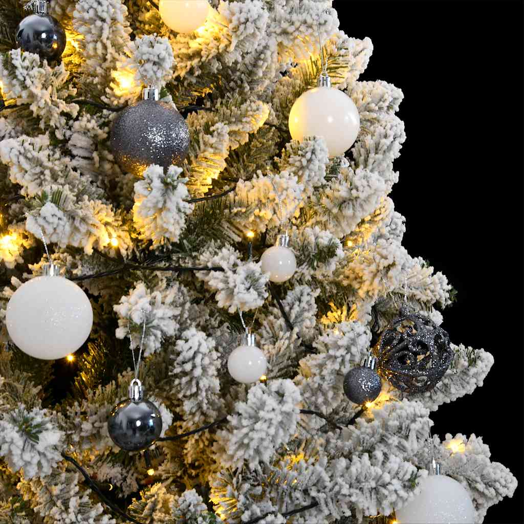 VidaXL Árbol de Navidad artificial con bisagras 300 LED y bolas navideñas 240 cm