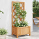 Plantador Vidaxl con Latwerk Solid Vurenhout Brown