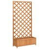 Plantador Vidaxl con Latwerk Solid Vurenhout Brown